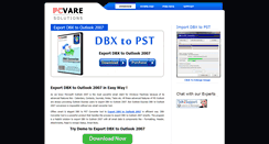 Desktop Screenshot of export-dbx-to-outlook-2007.dbxtopst.com